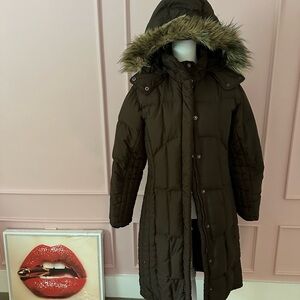 Columbia Brown Long Puffer Coat